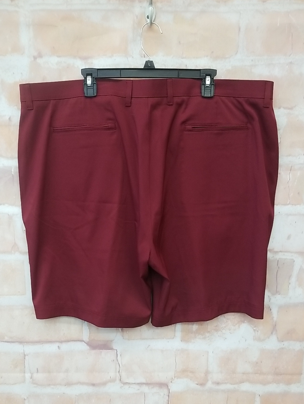 NWT Roundtree & Yorke Men’s Burgundy Flat Front Shorts Size 46 - Picture 3 of 7
